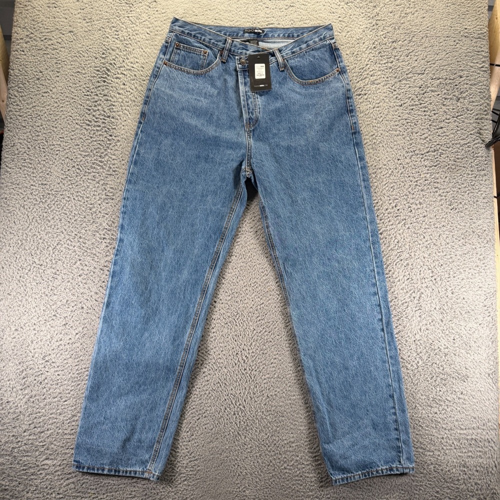 Fashion‎ Nova Crossover Jeans Women's 13 Blue Cotton Denim Straight Leg Workwear
